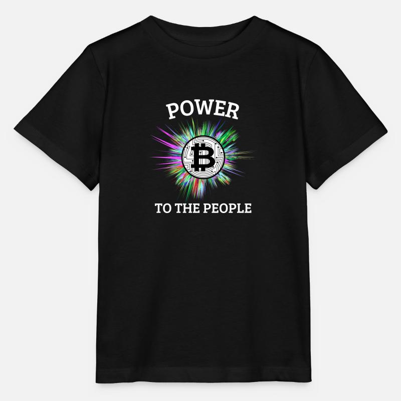 Bitcoin la monnaie du peuple. Le pouvoir au peuple - T-shirt bio MINI CREATOR Stanley/Stella Enfant - noir