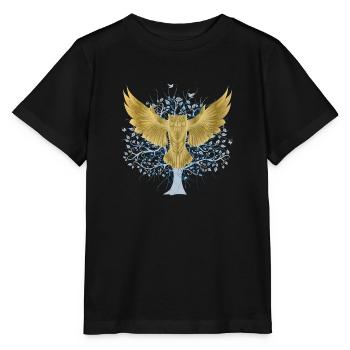 SOWL Spirit Owl Tree of Life Gold Protective Symbol - Stanley/Stella MINI CREATOR Kids’ T-Shirt - black - Front - Mikhail (115cm)