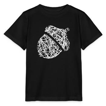 Haselnuss Nuss Gekritzel Geschenkidee - Stanley/Stella Kinder T-Shirt MINI CREATOR  - Schwarz - Vorne - Mikhail (115cm)