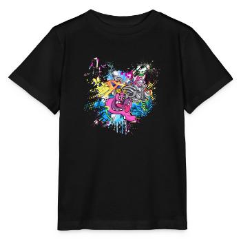 Graffitti - Stanley/Stella Kinder T-Shirt MINI CREATOR  - Schwarz - Vorne - Mikhail (115cm)