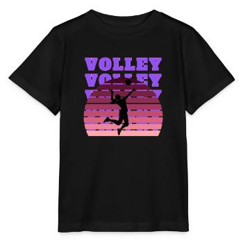VOLLEY VOLLEY VIOLET JOUEUSE SMASH - T-shirt bio MINI CREATOR Stanley/Stella Enfant - noir - Devant - Mikhail (115cm)