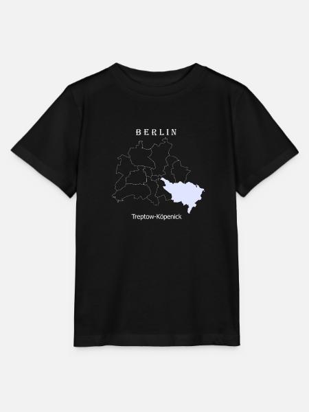 Stadtkarte Berlin Treptow Köpenick Karte - Stanley/Stella T-shirt MINI CREATOR til børn - sort