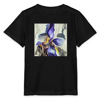 Purple iris flower in full bloom - Stanley/Stella MINI CREATOR Kids’ T-Shirt - black - Front - Mikhail (115cm)