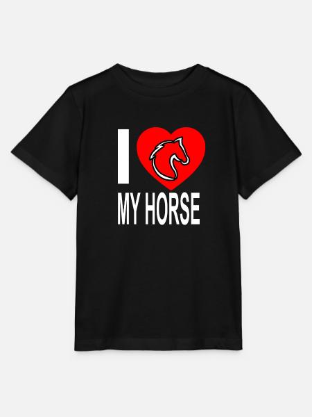 Pferd - Stanley/Stella Kinder T-Shirt MINI CREATOR - Schwarz