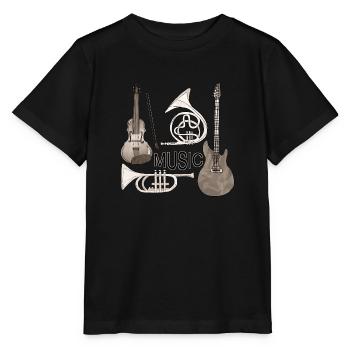 Musical instruments - Stanley/Stella MINI CREATOR Kids’ T-Shirt - black - Front - Mikhail (115cm)