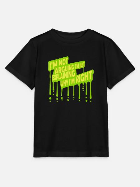 I m not arguing - Stanley/Stella Kinder T-Shirt MINI CREATOR - Schwarz