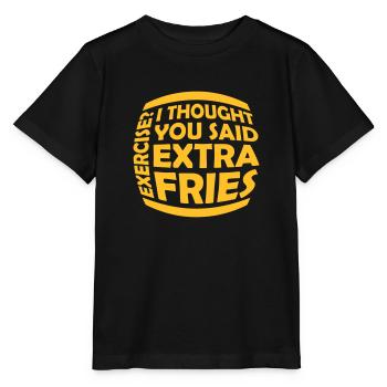 Exercice Extra Fries Citation - T-shirt bio MINI CREATOR Stanley/Stella Enfant - noir - Devant - Mikhail (115cm)