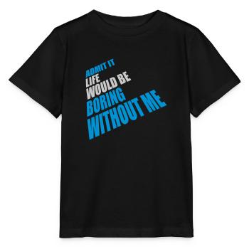 vie ennuyeuse sans moi - T-shirt bio MINI CREATOR Stanley/Stella Enfant - noir - Devant - Mikhail (115cm)