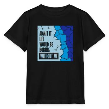 vie ennuyeuse sans moi - T-shirt bio MINI CREATOR Stanley/Stella Enfant - noir - Devant - Mikhail (115cm)