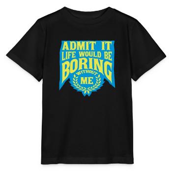 vie ennuyeuse sans moi - T-shirt bio MINI CREATOR Stanley/Stella Enfant - noir - Devant - Mikhail (115cm)