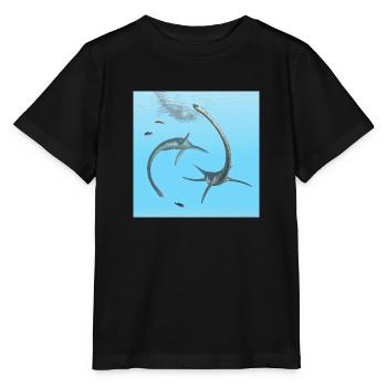 Plesiosaurier Elasmosaurus - Stanley/Stella Kinder T-Shirt MINI CREATOR  - Schwarz - Vorne - Mikhail (115cm)