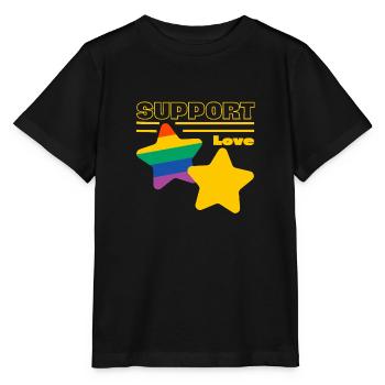 Support love - T-shirt bio MINI CREATOR Stanley/Stella Enfant - noir - Devant - Mikhail (115cm)