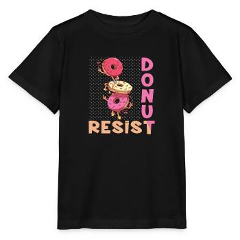 Résister aux beignets - T-shirt bio MINI CREATOR Stanley/Stella Enfant - noir - Devant - Mikhail (115cm)