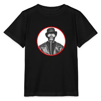 The man with the gas mask - Stanley/Stella MINI CREATOR Kids’ T-Shirt - black - Front - Mikhail (115cm)
