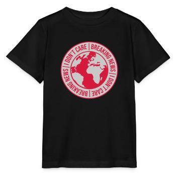 Breaking news don't care - Stanley/Stella Kinder T-Shirt MINI CREATOR  - Schwarz - Vorne - Mikhail (115cm)