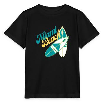 Miami beach - T-shirt bio MINI CREATOR Stanley/Stella Enfant - noir - Devant - Mikhail (115cm)