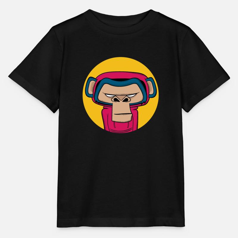 Wütender Affe - Stanley/Stella Kinder T-Shirt MINI CREATOR  - Schwarz