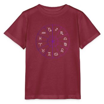 Zodiac sign - Stanley/Stella MINI CREATOR Kids’ T-Shirt - burgundy - Front - Kain (125cm)