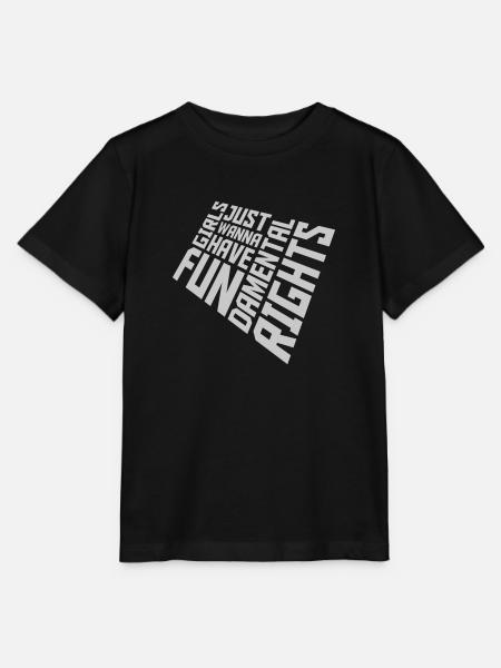 wanna have fundamental rights - Stanley/Stella Kinder T-Shirt MINI CREATOR  - Schwarz