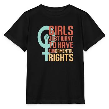 Les filles veulent juste avoir des droits fondamentaux - T-shirt bio MINI CREATOR Stanley/Stella Enfant - noir - Devant - Mikhail (115cm)