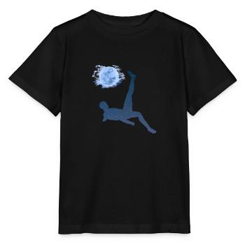 Fussball Liebe zum Mond und zurück - Stanley/Stella Kinder T-Shirt MINI CREATOR  - Schwarz - Vorne - Mikhail (115cm)