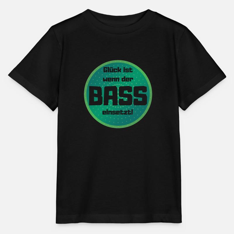 Glück ist wenn der bass einsetzt ! - Stanley/Stella Kinder T-Shirt MINI CREATOR - Schwarz