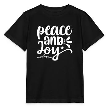 Paix et joie - T-shirt bio MINI CREATOR Stanley/Stella Enfant - noir - Devant - Mikhail (115cm)