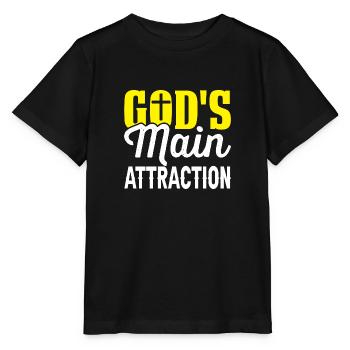 God's main attraction - Stanley/Stella MINI CREATOR Kids’ T-Shirt - black - Front - Mikhail (115cm)
