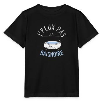 J'Peux Pas J'Ai Baignoire - T-shirt bio MINI CREATOR Stanley/Stella Enfant - noir - Devant - Mikhail (115cm)