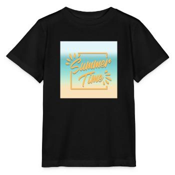 SUMMER TIME, the time of summer - Stanley/Stella MINI CREATOR Kids’ T-Shirt - black - Front - Mikhail (115cm)