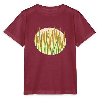 Piston tubulaire - étang - T-shirt bio MINI CREATOR Stanley/Stella Enfant - bordeaux - Devant - Kain (125cm)