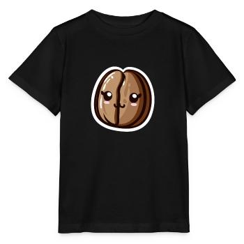 Kawaii Kaffeebohne - Stanley/Stella Kinder T-Shirt MINI CREATOR  - Schwarz - Vorne - Mikhail (115cm)