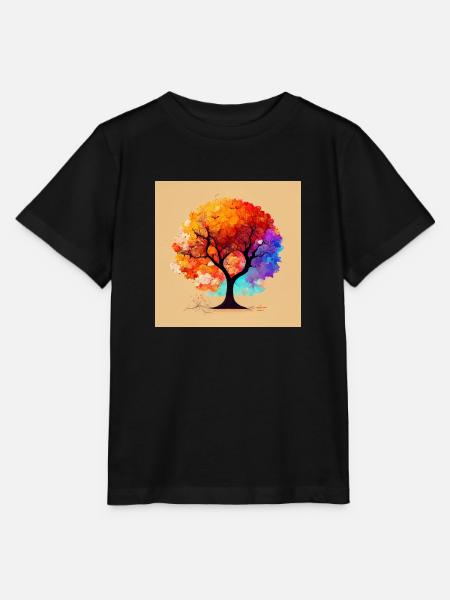 der Herbstbaum - Stanley/Stella Kinder T-Shirt MINI CREATOR  - Schwarz