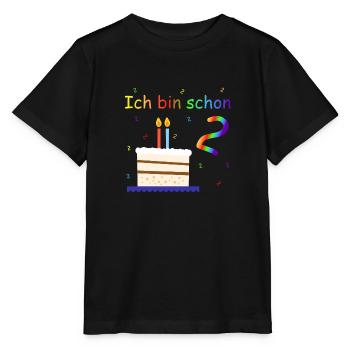 Ich bin 2 Jahre Geburtstag Torte Design Kinder - Stanley/Stella Kinder T-Shirt MINI CREATOR  - Schwarz - Vorne - Mikhail (115cm)