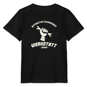 Betreutes Schrauben - Stanley/Stella Kinder T-Shirt MINI CREATOR  - Schwarz - Vorne - Mikhail (115cm)