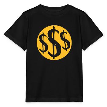 3 signes de dollar rond - T-shirt bio MINI CREATOR Stanley/Stella Enfant - noir - Devant - Mikhail (115cm)