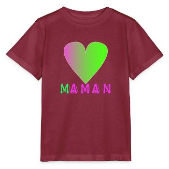 Maman - T-shirt bio MINI CREATOR Stanley/Stella Enfant - bordeaux - Devant - Kain (125cm)