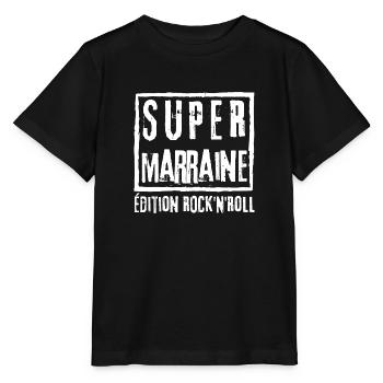 Super Marraine édition Rock N Roll - T-shirt bio MINI CREATOR Stanley/Stella Enfant - noir - Devant - Mikhail (115cm)
