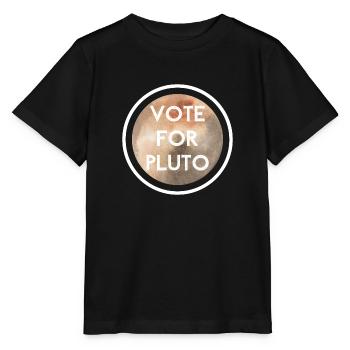 Pluton 1930 2006 Lustige Abstimmung für Pluto - Stanley/Stella Kinder T-Shirt MINI CREATOR  - Schwarz - Vorne - Mikhail (115cm)