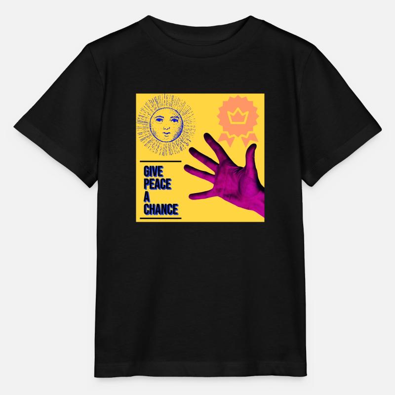 donner une chance à la paix - T-shirt bio MINI CREATOR Stanley/Stella Enfant - noir