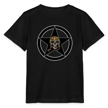 skull big star disc color - Stanley/Stella MINI CREATOR Kids’ T-Shirt - black - Front - Mikhail (115cm)