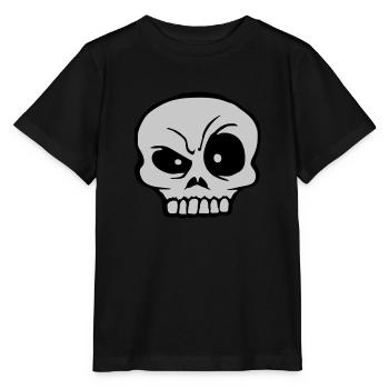 Skeptical facial expression skull skeleton - Stanley/Stella MINI CREATOR Kids’ T-Shirt - black - Front - Mikhail (115cm)