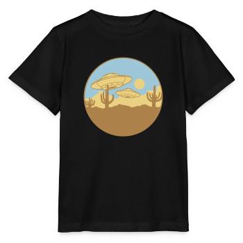 Fliegende Wüsten UFOs Szene - Stanley/Stella Kinder T-Shirt MINI CREATOR  - Schwarz - Vorne - Mikhail (115cm)