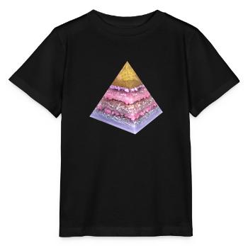 Schwingungserhöhung Pyramide - Stanley/Stella Kinder T-Shirt MINI CREATOR  - Schwarz - Vorne - Mikhail (115cm)