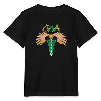 GWA - redressement mental de la colonne vertébrale - Caduceus - T-shirt bio MINI CREATOR Stanley/Stella Enfant - noir - Devant - Mikhail (115cm)