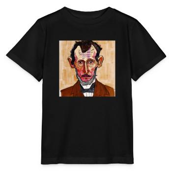 Gründungsvater Abraham Lincoln - Schiele - Stanley/Stella Kinder T-Shirt MINI CREATOR  - Schwarz - Vorne - Mikhail (115cm)