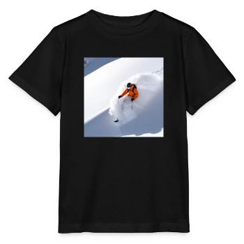 skieur frais dans la poudreuse profonde - T-shirt bio MINI CREATOR Stanley/Stella Enfant - noir - Devant - Mikhail (115cm)