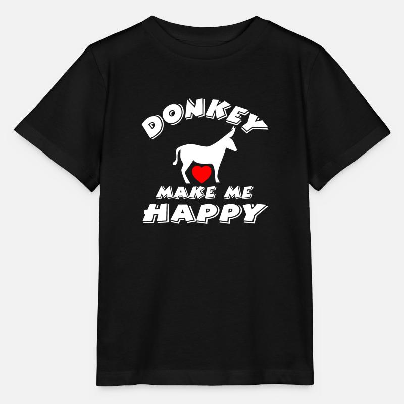 Âne - T-shirt bio MINI CREATOR Stanley/Stella Enfant - noir