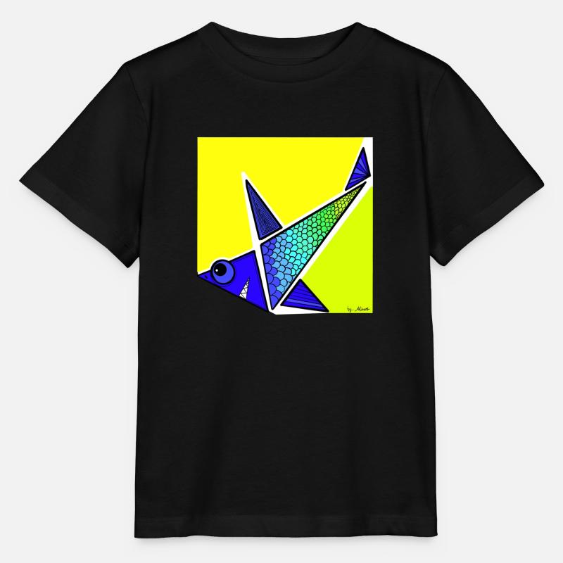 Mr fish - T-shirt bio MINI CREATOR Stanley/Stella Enfant - noir