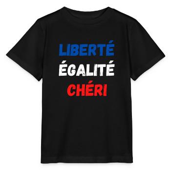 Liberté égalité chéri - T-shirt bio MINI CREATOR Stanley/Stella Enfant - noir - Devant - Mikhail (115cm)